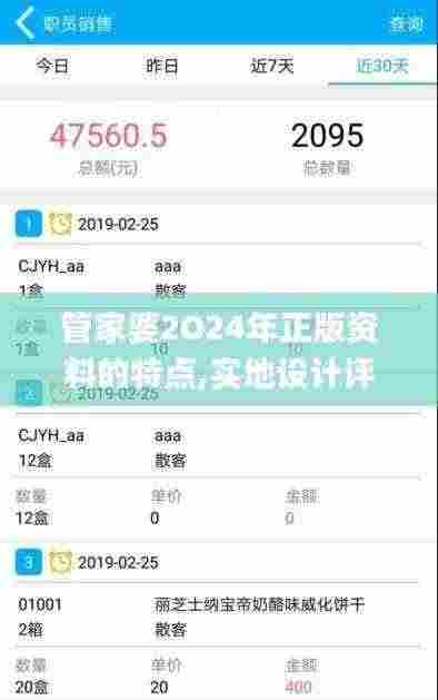 管家婆2O24年正版资料的特点,实地设计评估数据_标配版1.982