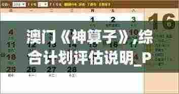 澳门《神算子》,综合计划评估说明_Pixel4.846