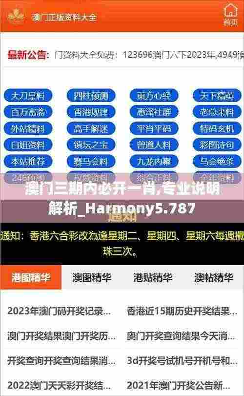 澳门三期内必开一肖,专业说明解析_Harmony5.787