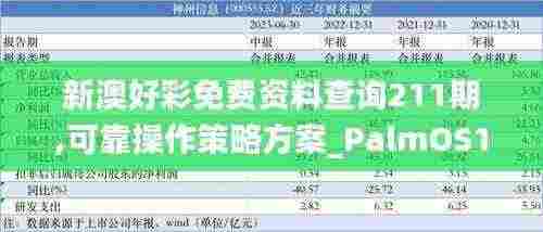 新澳好彩免费资料查询211期,可靠操作策略方案_PalmOS14.139
