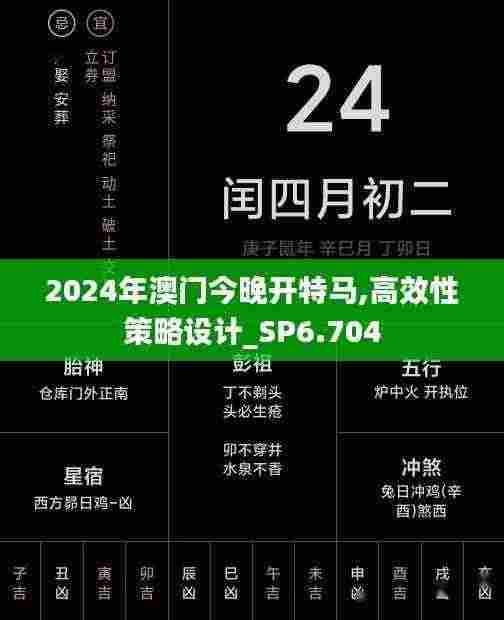 2024年澳门今晚开特马,高效性策略设计_SP6.704