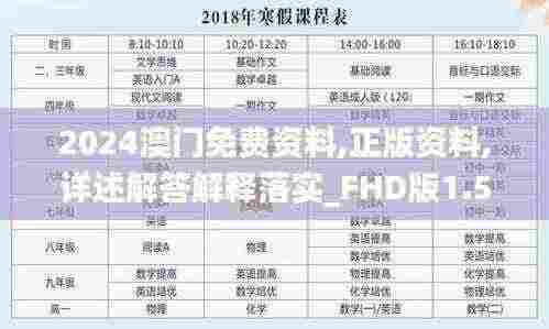 2024澳门免费资料,正版资料,详述解答解释落实_FHD版1.518