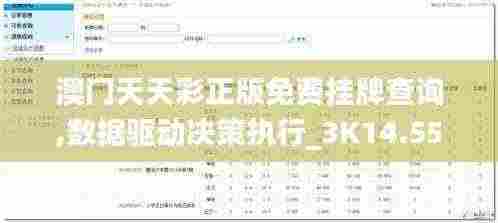 澳门天天彩正版免费挂牌查询,数据驱动决策执行_3K14.558