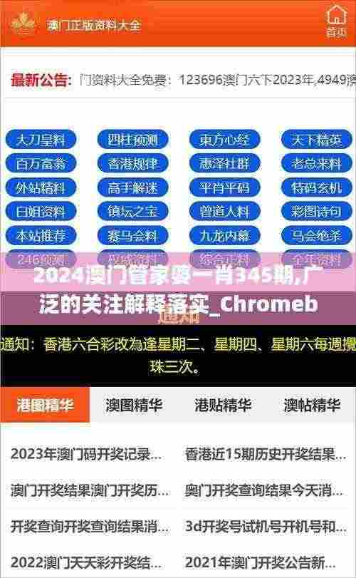 2024澳门管家婆一肖345期,广泛的关注解释落实_Chromebook3.208