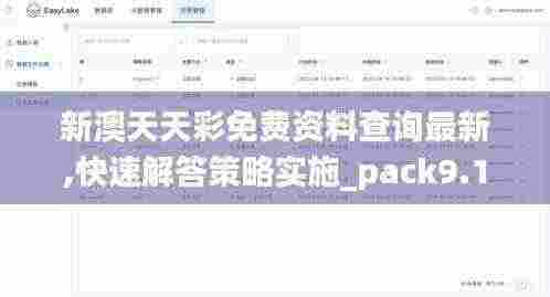 新澳天天彩免费资料查询最新,快速解答策略实施_pack9.132