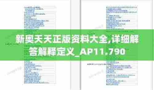 新奥天天正版资料大全,详细解答解释定义_AP11.790