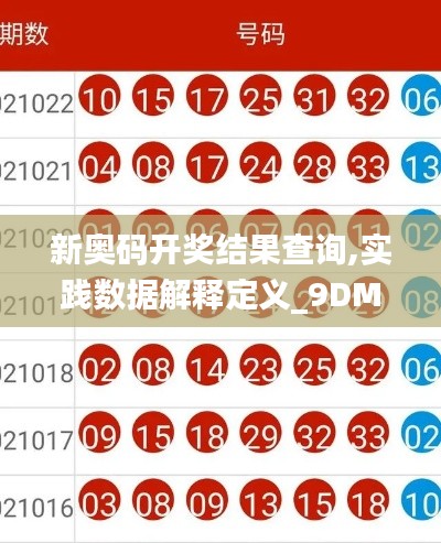 新奥码开奖结果查询,实践数据解释定义_9DM4.927