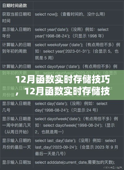 掌握轻松，12月函数实时存储技巧全攻略，每一步操作详解