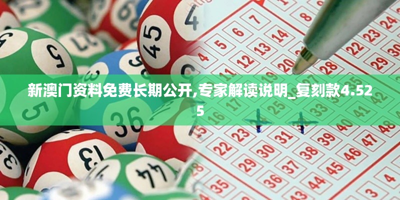 新澳门资料免费长期公开,专家解读说明_复刻款4.525