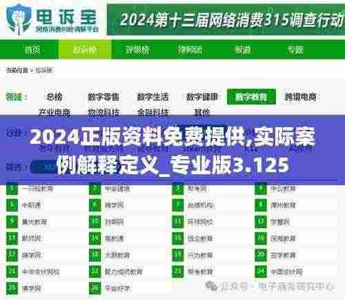 2024正版资料免费提供,实际案例解释定义_专业版3.125