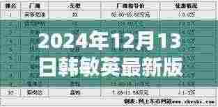 韩敏英最新版任务指南，初学者与进阶用户适用的完成指南（2024年12月13日）