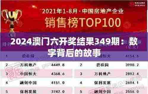 2024澳门六开奖结果349期：数字背后的故事