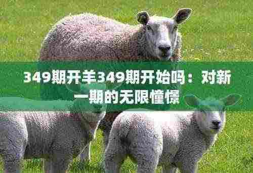 349期开羊349期开始吗：对新一期的无限憧憬