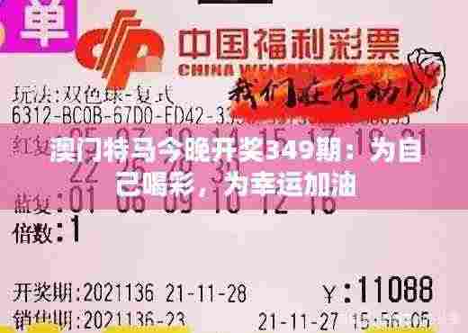 澳门特马今晚开奖349期：为自己喝彩，为幸运加油