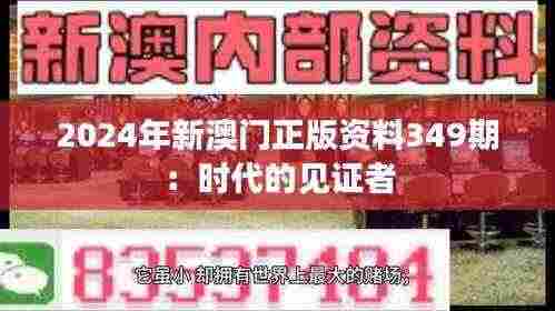 2024年新澳门正版资料349期：时代的见证者