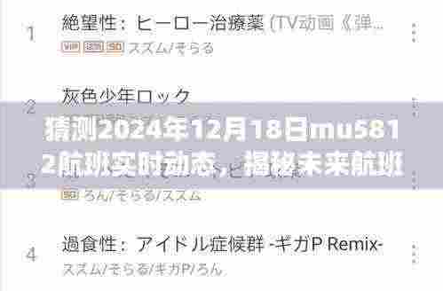 揭秘MU5812航班未来动态，智能追踪系统前沿体验与实时动态猜测报告（独家揭秘）