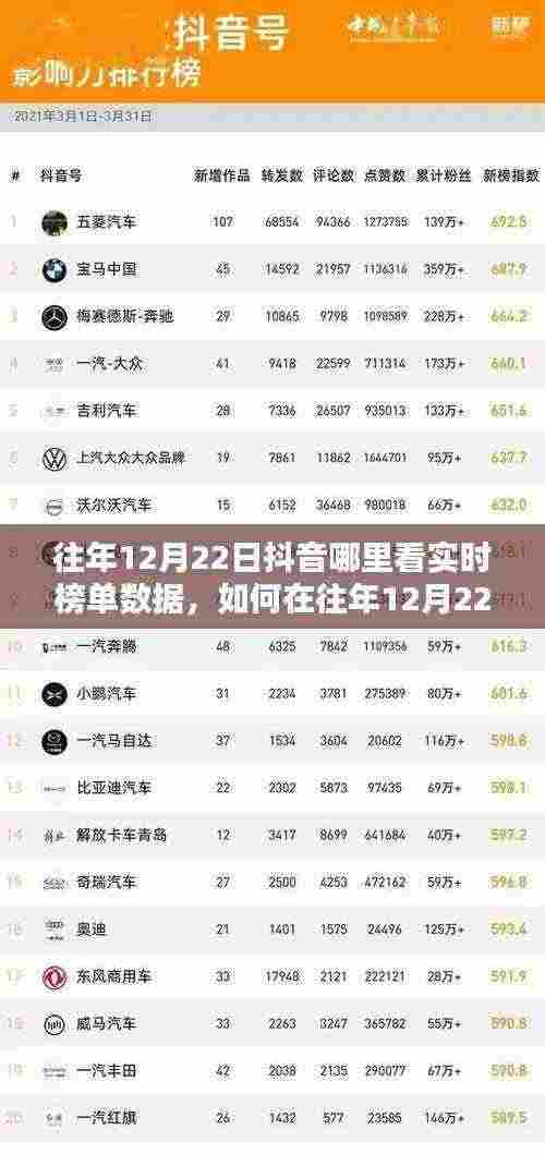 往年12月22日抖音实时榜单数据查看指南，初学者与进阶用户必备