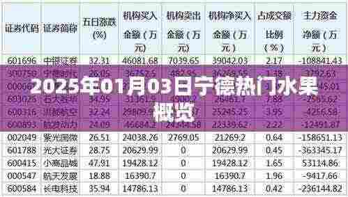 『宁德水果市场概览，2025年热门水果盘点』