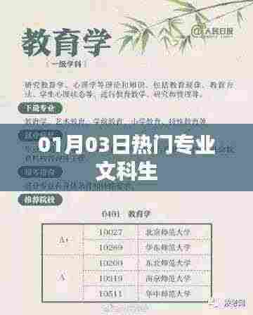热门文科专业动态，01月03日最新资讯