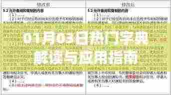 字典解读与应用指南，最新热门字典解析（日期）