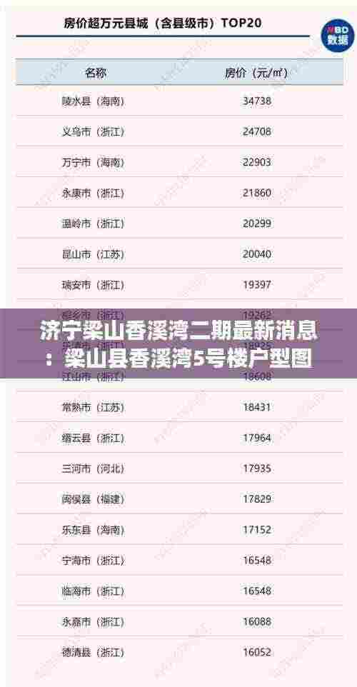 济宁梁山香溪湾二期最新消息：梁山县香溪湾5号楼户型图 