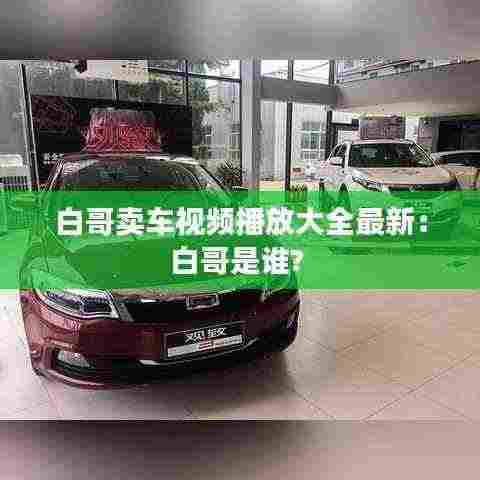 白哥卖车视频播放大全最新：白哥是谁? 