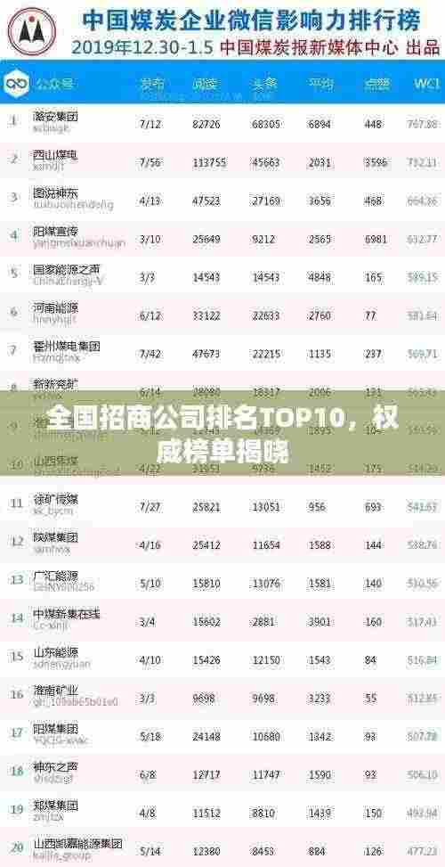 全国招商公司排名TOP10，权威榜单揭晓