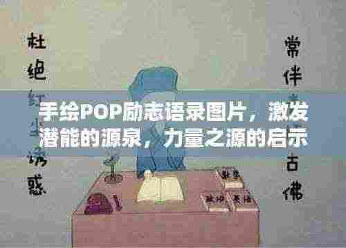 手绘POP励志语录图片，激发潜能的源泉，力量之源的启示