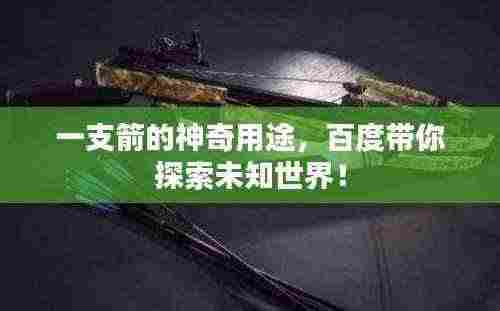 一支箭的神奇用途，百度带你探索未知世界！