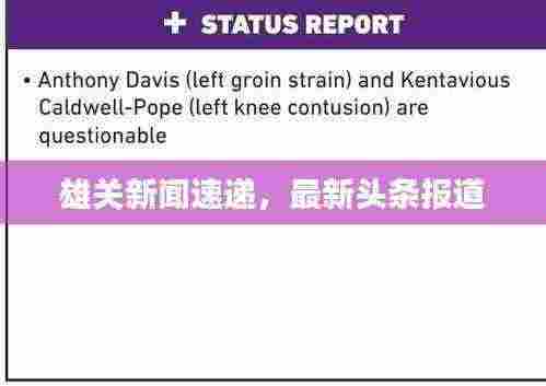 雄关新闻速递，最新头条报道