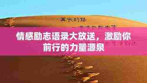 情感励志语录大放送，激励你前行的力量源泉