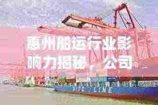 惠州船运行业影响力揭秘，公司排名一览