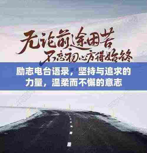 励志电台语录，坚持与追求的力量，温柔而不懈的意志