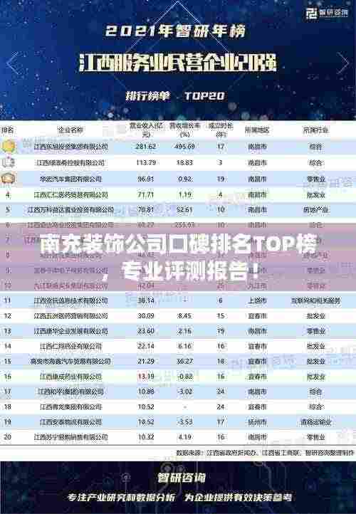 南充装饰公司口碑排名TOP榜，专业评测报告！
