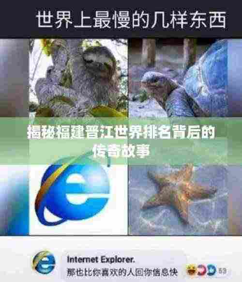 揭秘福建晋江世界排名背后的传奇故事