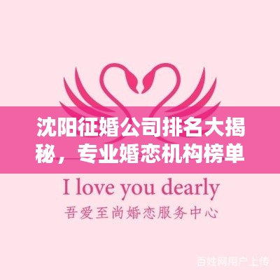 沈阳征婚公司排名大揭秘，专业婚恋机构榜单来袭！