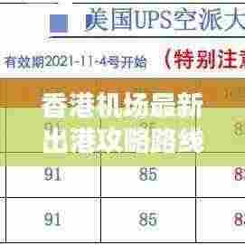 香港机场最新出港攻略路线指南