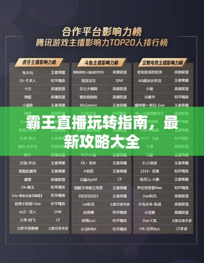 霸王直播玩转指南,最新攻略大全