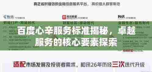 百度心辛服务标准揭秘，卓越服务的核心要素探索