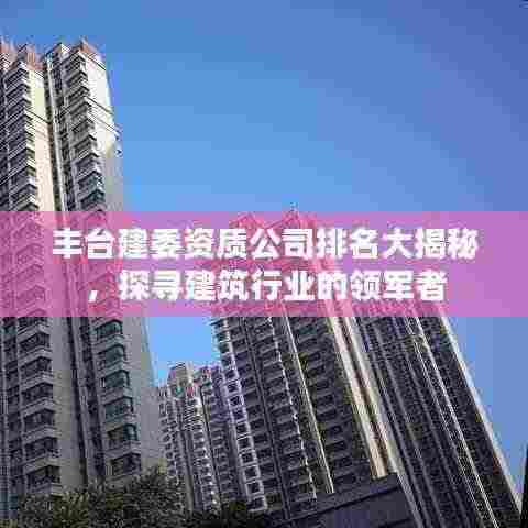 丰台建委资质公司排名大揭秘,探寻建筑行业的领军者