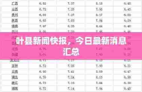 叶县新闻快报，今日最新消息汇总