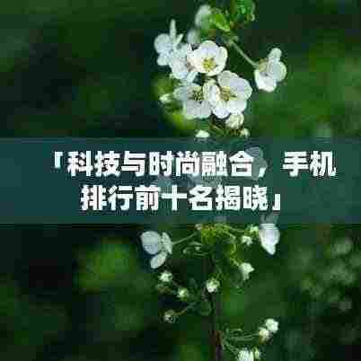 「科技与时尚融合，手机排行前十名揭晓」