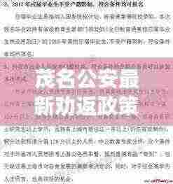 茂名公安最新劝返政策公告解读