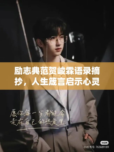 励志典范贺峻霖语录摘抄，人生箴言启示心灵之路