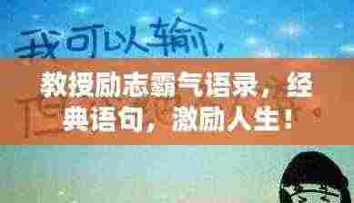 教授励志霸气语录，经典语句，激励人生！