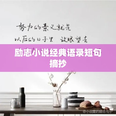 励志小说经典语录短句摘抄