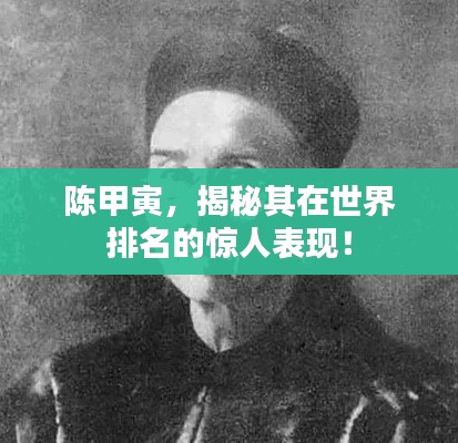 陈甲寅，揭秘其在世界排名的惊人表现！