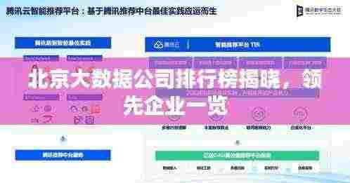 北京大数据公司排行榜揭晓，领先企业一览