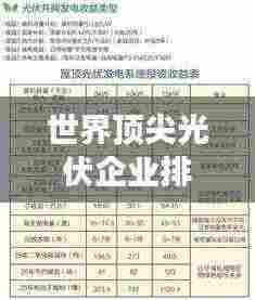 世界顶尖光伏企业排名揭秘，探究领先企业的成功秘诀