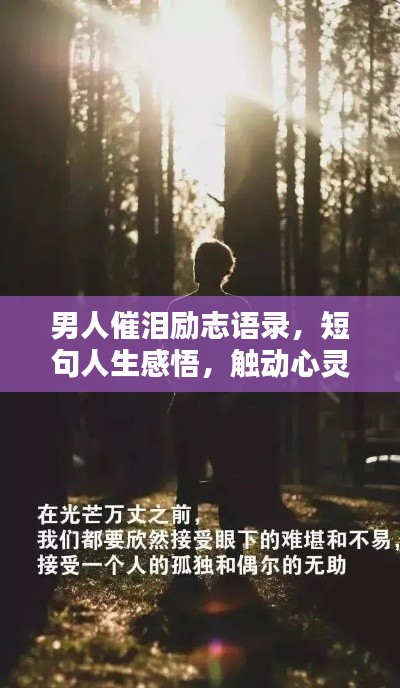 男人催泪励志语录，短句人生感悟，触动心灵的力量